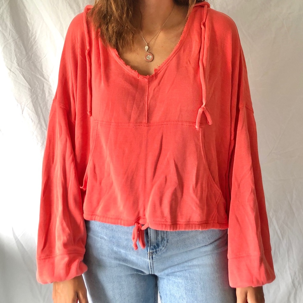 Pink super soft relaxed hoody